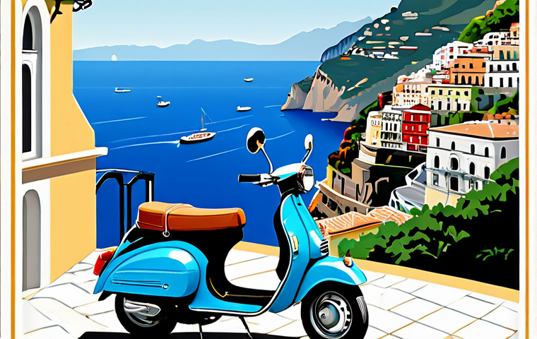 Personalized Italian Travel Poster**

"A bespoke travel poster design, showcasing the Amalfi Coast in a vintage style. The scene features colorful cliffside villages, azure waters, and a classic Italian scooter. The poster includes personalized text, maybe a family name or special date. The style should evoke classic Italian advertising from the 1950s. appropriate attire, professional, safe for work, family-friendly, perfect anatomy, correct proportions, well-formed hands, proper finger count, natural body proportions"

**
