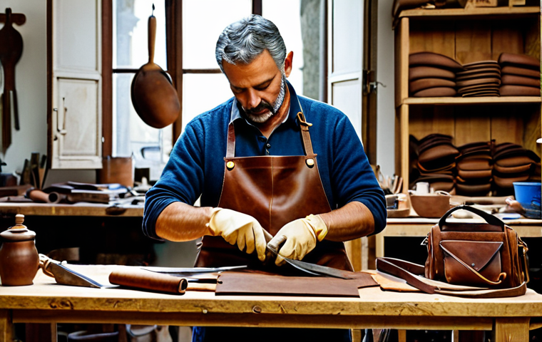 AI 생성 콘텐츠의 진정성 문제 - Artisan at Work**

"A skilled craftsman in a workshop in Florence, Italy, meticulously working on a ...